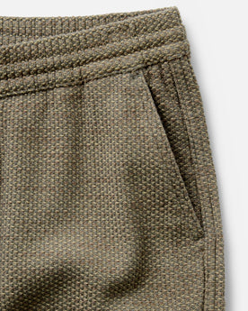 material shot of the pocket on The Apres Pant in Cypress Sashiko, Bottoms by Taylor Stitch
