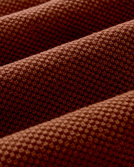 material shot of the fabric on The Crawford Sweater in Rust, Knits by Taylor Stitch
