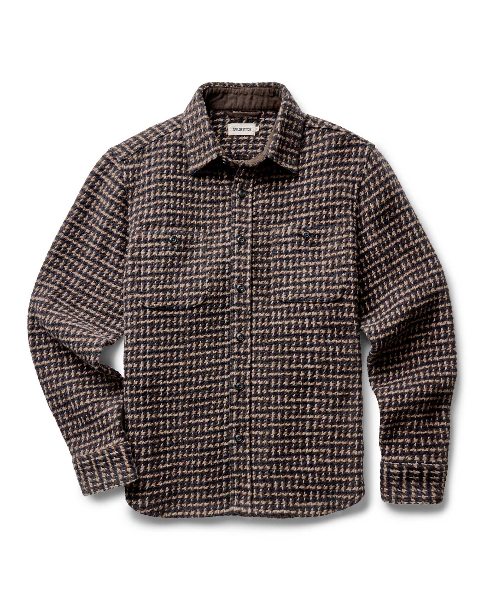 flatlay of The Cutter Overshirt in Timber Plaid, Wovens by Taylor Stitch