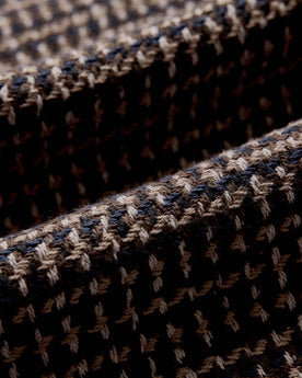material shot of the fabric on The Cutter Overshirt in Timber Plaid, Wovens by Taylor Stitch