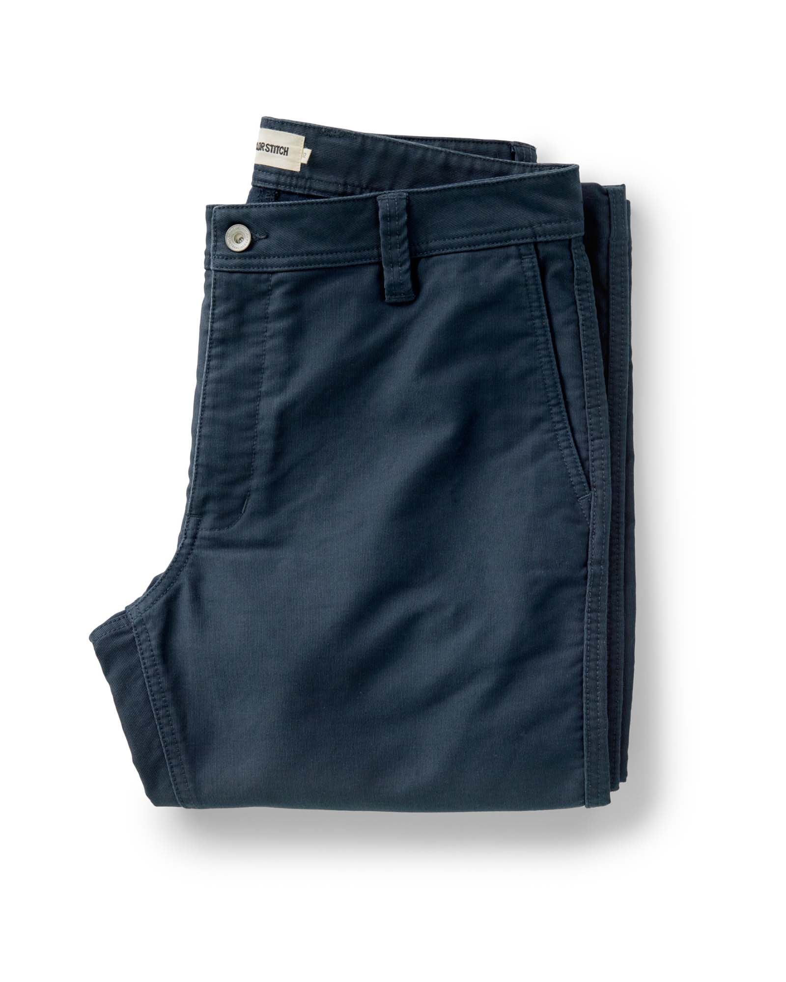 folded flatlay of The Deck Pant in Dark Navy Bedford Cord, Bottoms by Taylor Stitch