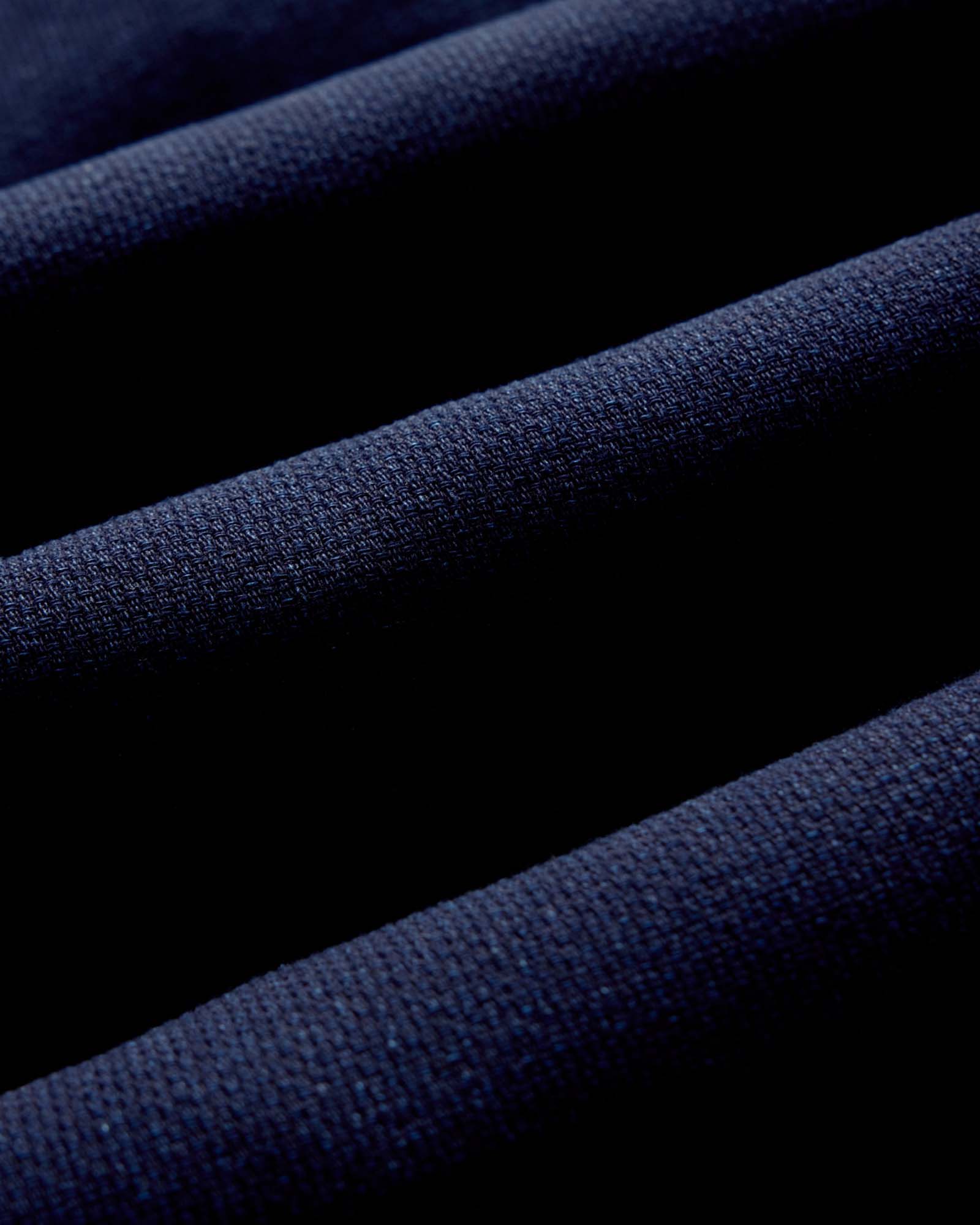 material shot of the fabric on The Division Shirt in Rinsed Indigo, Wovens by Taylor Stitch