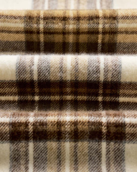 material shot of the fabric on The Fireside Scarf in Butterscotch Plaid, Accessories by Taylor Stitch