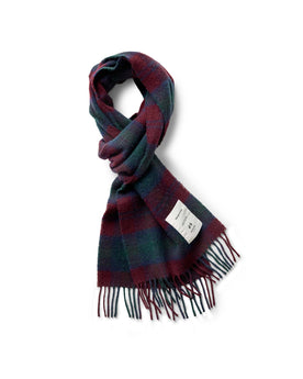 editorial image of The Fireside Scarf in Currant Plaid, Accessories by Taylor Stitch