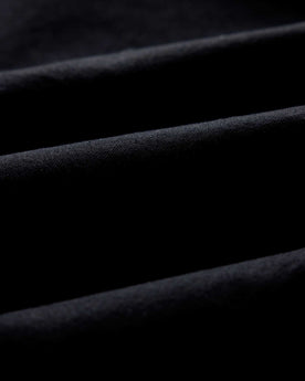 material shot of the fabric on The Jack in Black Indigo Oxford, Wovens by Taylor Stitch