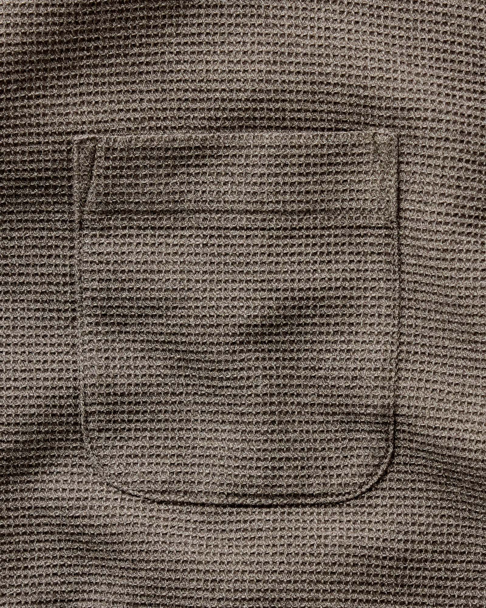 material shot of the pockets on The Jack in Fatigue Olive Waffle, Wovens by Taylor Stitch