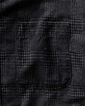 material shot of the pocket on The Jack in Heather Coal Check Pincord, Wovens by Taylor Stitch