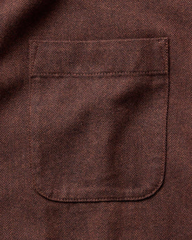material shot of the pocket on The Jack in Ginger Herringbone, Wovens by Taylor Stitch