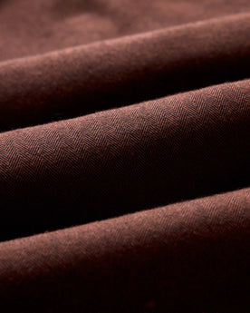 material shot of the fabric on The Jack in Ginger Herringbone, Wovens by Taylor Stitch