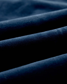 material shot of the fabric on The Jack in Heather Rinsed Indigo Pincord, Wovens by Taylor Stitch