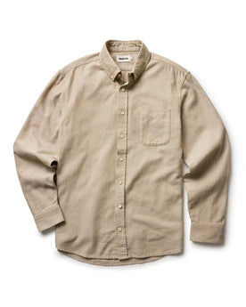 flatlay of The Jack in Sand Herringbone, Wovens by Taylor Stitch