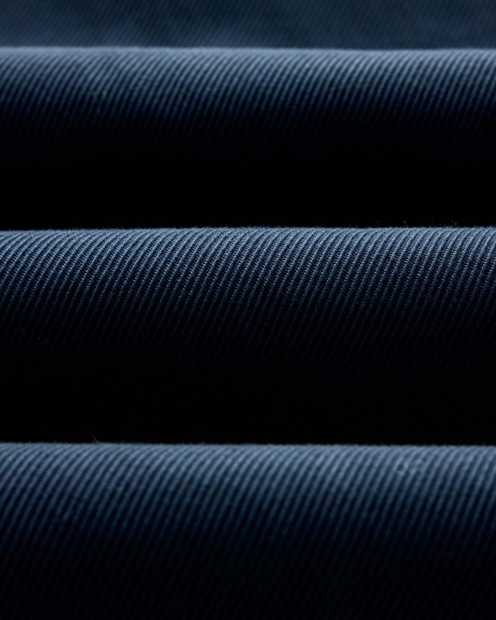 material shot of the fabric on The Ledge Shirt in Dark Navy Twill, Wovens by Taylor Stitch
