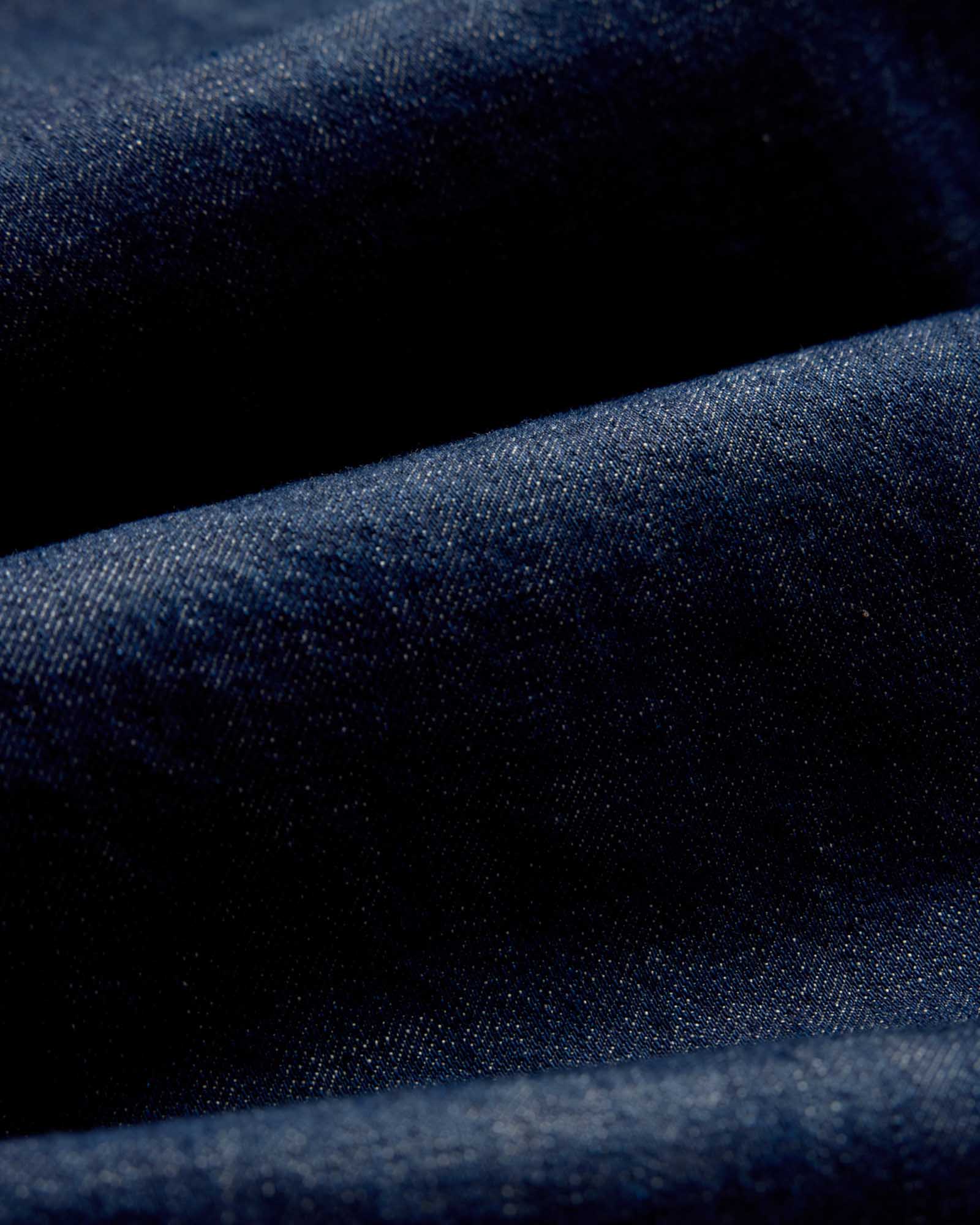 material shot of the fabric on The Long Haul Jacket in Rinsed Organic Selvedge, Outerwear by Taylor Stitch