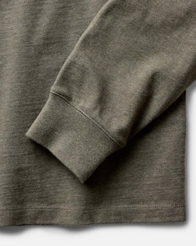 material shot of the sleeve on The Long Sleeve Shop Tee in Army Twist, Knits by Taylor Stitch
