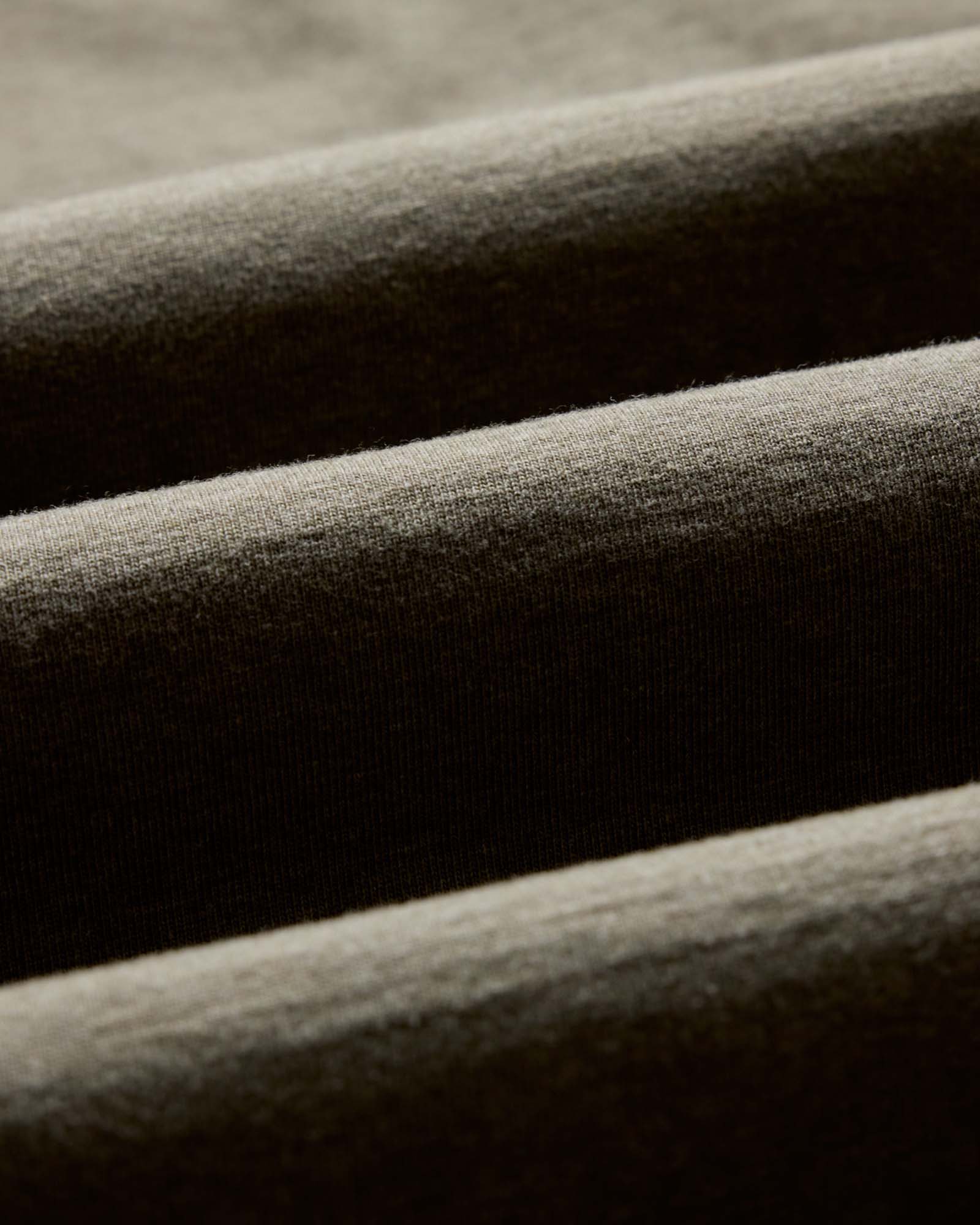 material shot of the fabric on The Long Sleeve Shop Tee in Army Twist, Knits by Taylor Stitch