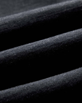 material shot of the fabric on The Long Sleeve Shop Tee in Coal Twist, Knits by Taylor Stitch