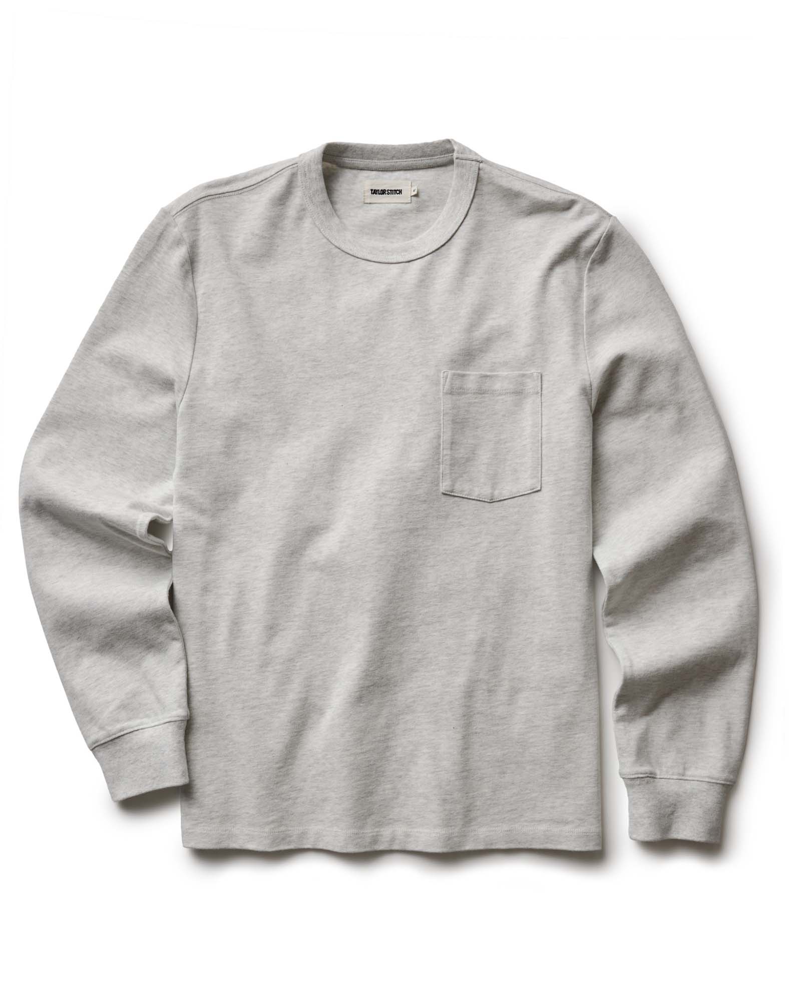 flatlay of The Long Sleeve Shop Tee in Oat Twist, Knits by Taylor Stitch