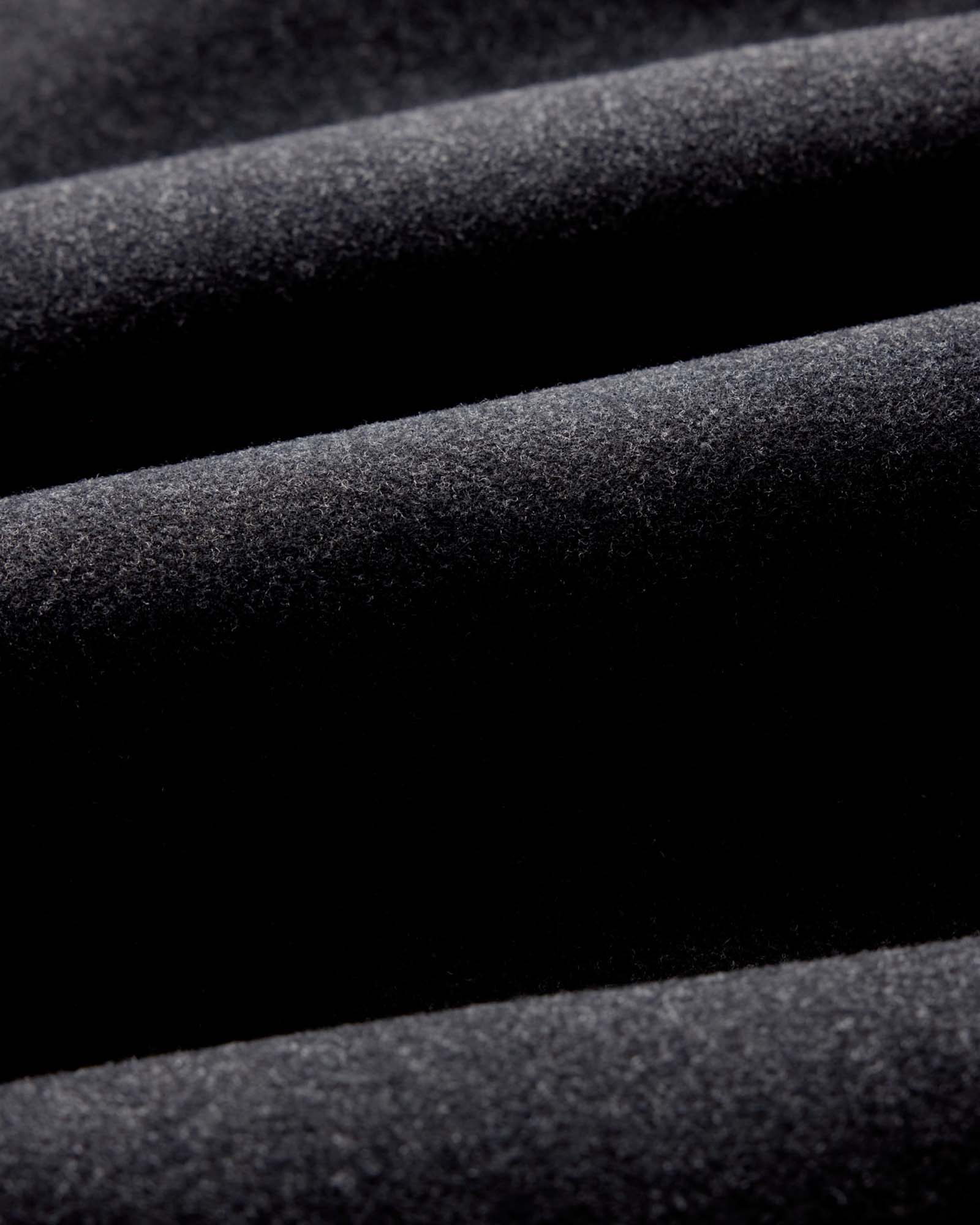 material shot of the fabric on The Maritime Shirt Jacket in Heather Charcoal Wool, Outerwear by Taylor Stitch