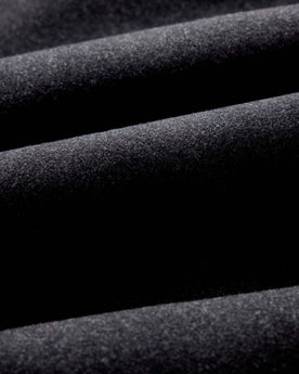 material shot of the fabric on The Maritime Shirt Jacket in Heather Charcoal Wool, Outerwear by Taylor Stitch