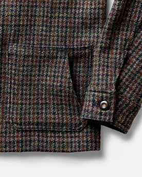 material shot of the sleeves on The Ojai Jacket in Marsh Guncheck Harris Tweed Wool, Outerwear by Taylor Stitch
