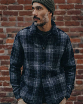The Ojai Jacket in Midnight Tartan Harris Tweed Wool: Alternate Image 1, Outerwear by Taylor Stitch