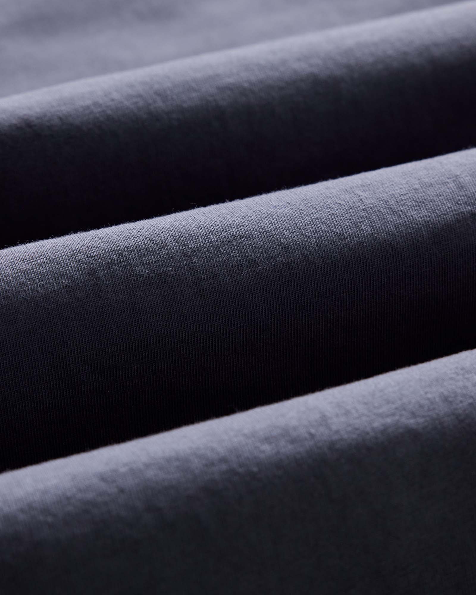 material shot of the fabric on The Organic Cotton Long Sleeve Tee in Navy, Knits by Taylor Stitch