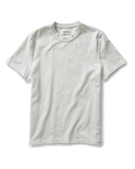 flatlay of The Organic Cotton Shop Tee in Oat Twist, Knits by Taylor Stitch