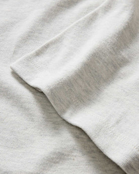 material shot of the sleeve on The Organic Cotton Shop Tee in Oat Twist, Knits by Taylor Stitch