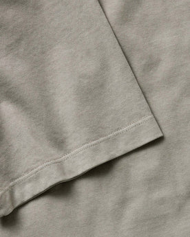 material shot of the sleeve on The Organic Cotton Tee in Sage, Knits by Taylor Stitch