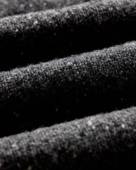 material shot of the fabric on The Seafarer Sweater in Charcoal Donegal, Knits by Taylor Stitch