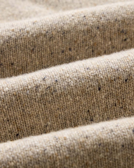 material shot of the fabric on The Seafarer Sweater in Natural Donegal, Knits by Taylor Stitch