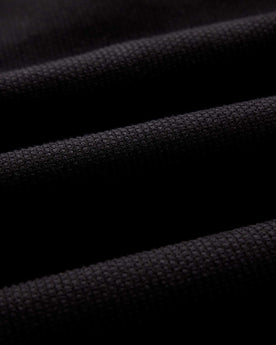 material shot of the fabric on The Utility Shirt in Black Indigo Sashiko, Wovens by Taylor Stitch