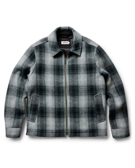 flatlay of The Waterfront Jacket in Evergreen Plaid Wool, Outerwear by Taylor Stitch