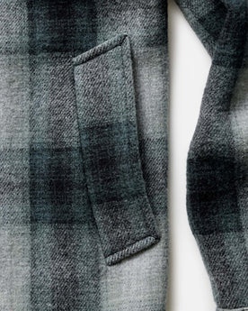 material shot of the pocket on The Waterfront Jacket in Evergreen Plaid Wool, Outerwear by Taylor Stitch
