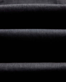 material shot of The Democratic Jean in Rigid Black Organic Selvedge, Bottoms by Taylor Stitch
