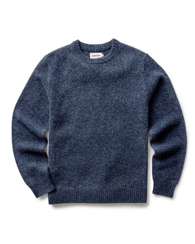 flatlay of The Eastmoor Sweater in Heather Night Wool, Knits by Taylor Stitch