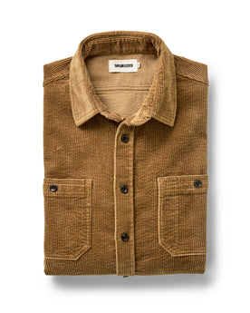 folded flatlay of The Utility Shirt in Bourbon Corduroy, Wovens by Taylor Stitch