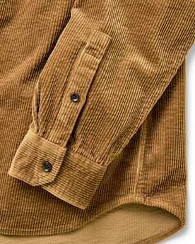 material shot of the sleeve on The Utility Shirt in Bourbon Corduroy, Wovens by Taylor Stitch