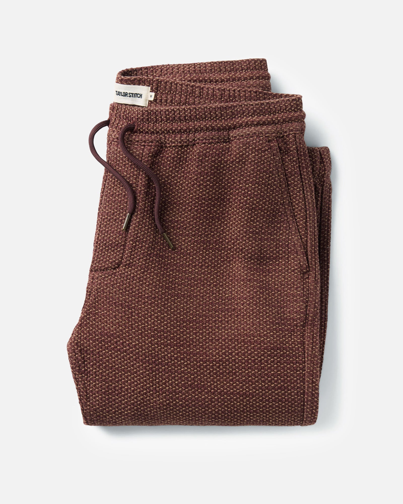The Apres Pant in Black Cherry Sashiko: Featured Image, Bottoms by Taylor Stitch