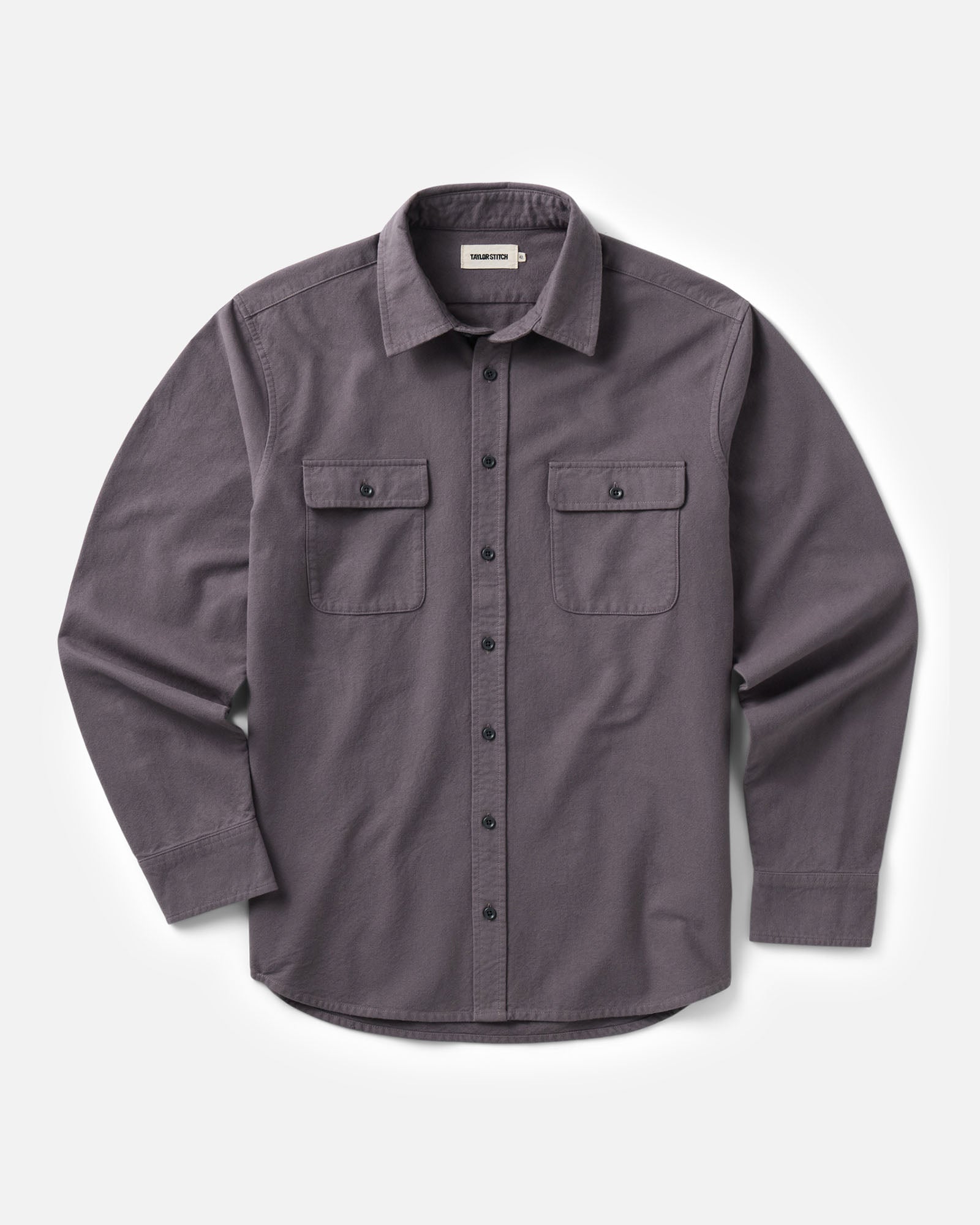 flatlay of The Yosemite Shirt in Dried Plum, Wovens by Taylor Stitch