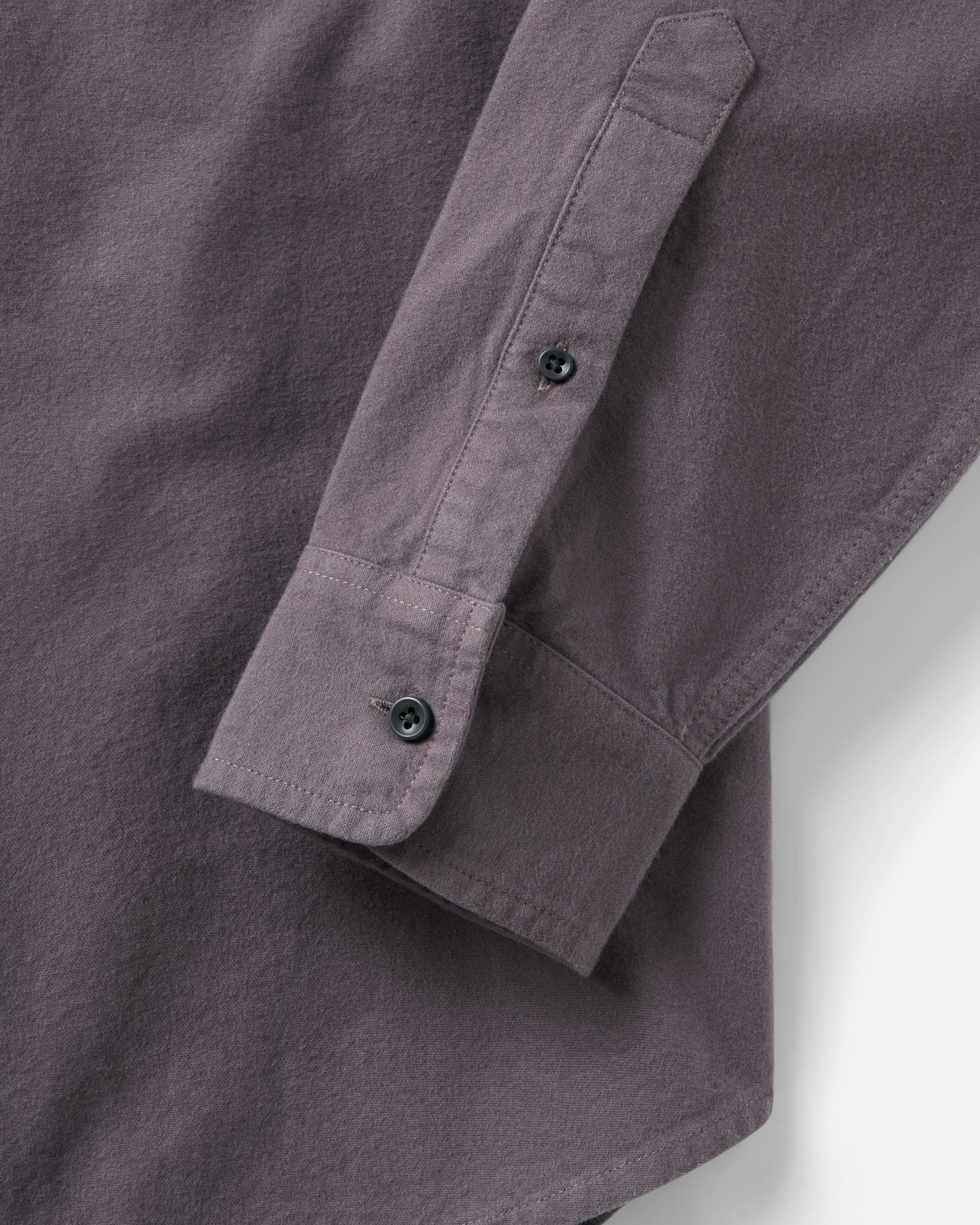material shot of the sleeve on The Yosemite Shirt in Dried Plum, Wovens by Taylor Stitch