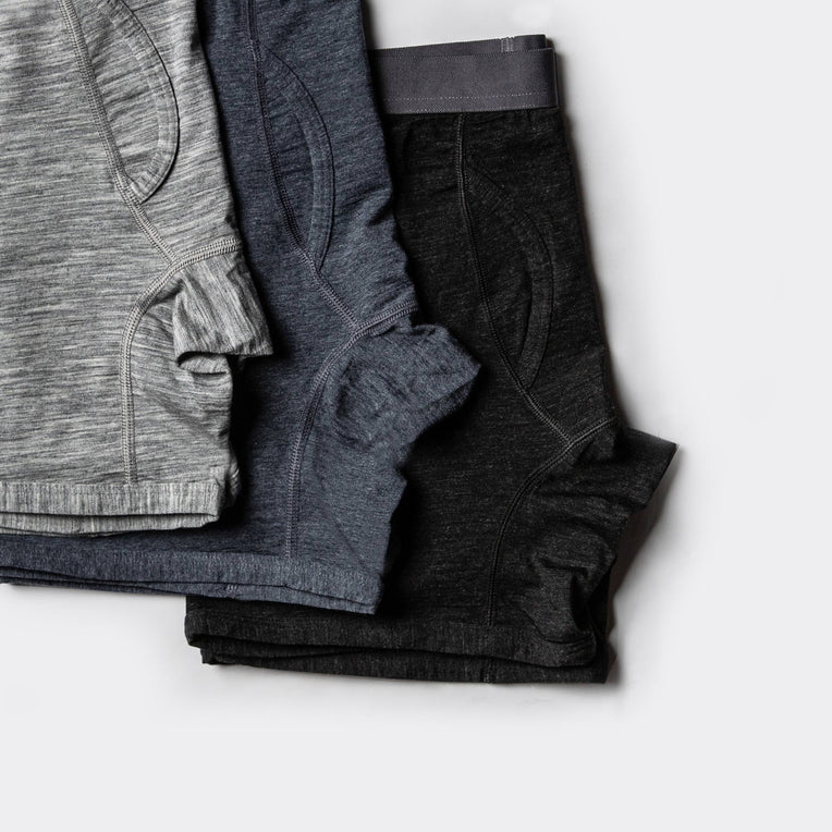 Finisterre Men's Eddy 2.0 Merino Wool Boxers - Black / Olive main image 1