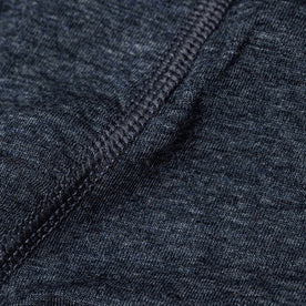 material shot of stitching on The Merino Boxer in Heather Navy