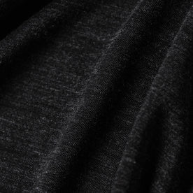 material shot of the fabric on The Merino Tee in Heather Black