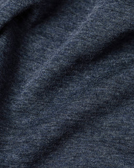 material shot of the fabric on The Merino Tee in Heather Navy, Knits by Taylor Stitch