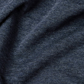 material shot of the fabric on The Merino Tee in Heather Navy