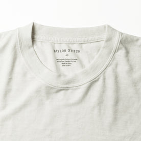material shot of the neck opening on The Cotton Hemp Tee in Natural