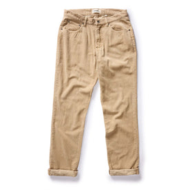 flatlay of The Democratic All Day Pant in Light Khaki Cord, shown in full