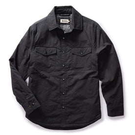 flatlay of The Lined Maritime Shirt Jacket in Coal