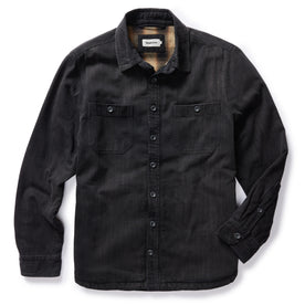 The Lined Utility Shirt in Washed Black Denim - featured image